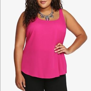 Torrid Pink Sheer Chiffon Tank